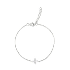 5 Diamond Flower Bracelet, 14k white gold - URBAETIS Fine Jewelry