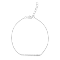 Channel Set Baguette Diamond Bracelet, 14k white gold - URBAETIS Fine Jewelry