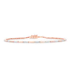 Diamond and Bar Tennis Bracelet