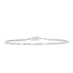 Diamond and Bar Tennis Bracelet
