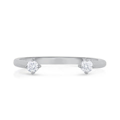 Open Diamond Ring, 14k white gold- URBAETIS Fine Jewelry
