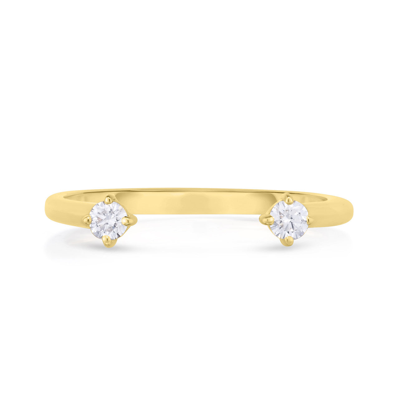 Open Diamond Ring, 14k yellow gold- URBAETIS Fine Jewelry
