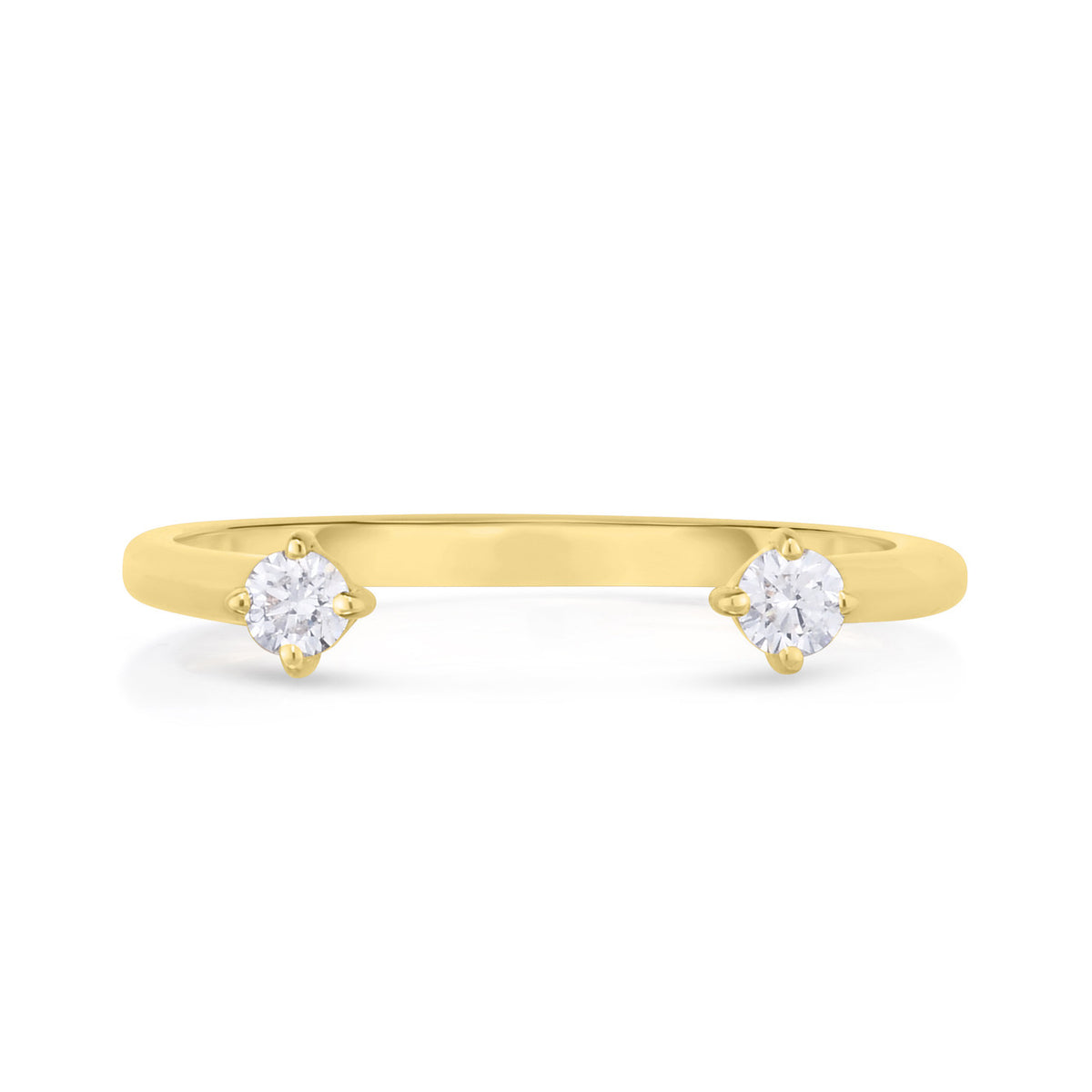 Open Diamond Ring, 14k yellow gold- URBAETIS Fine Jewelry