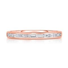 Channel Set Baguette Diamond Ring, 14k rose gold - URBAETIS Fine Jewelry