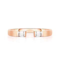 Open Baguette Ring, 14K Rose Gold- 
URBAETIS Fine Jewelry