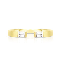 Open Baguette Ring, 14K Yellow Gold-URBAETIS Fine Jewelry