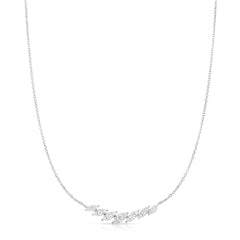 Domino Marquise Necklace, 14k white gold, 0.27 carats - URBAETIS Fine Jewelry