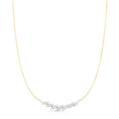 Domino Marquise Necklace, 14k yellow gold, 0.27 carats - URBAETIS Fine Jewelry