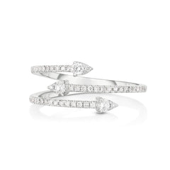 Diamond Pear and Pave Ring
