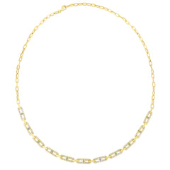 Baguette Link Choker, 14k yellow gold, 1.84 carats - URBAETIS Fine Jewelry