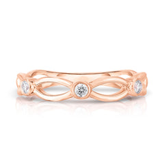 Open Diamond Band, 14k Rose Gold- URBAETIS Fine Jewelry
