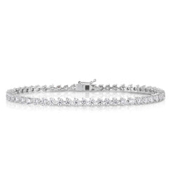 3 Prong Diamond Tennis Bracelet, 14k white gold - URBAETIS Fine Jewelry