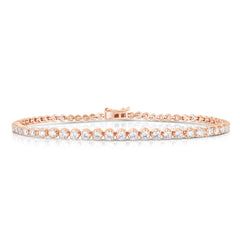 Graduating Diamond Tennis Bracelet, 14k rose gold, 2.3 carats - URBAETIS Fine Jewelry