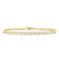 Graduating Diamond Tennis Bracelet, 14k yellow gold, 2.3 carats - URBAETIS Fine Jewelry