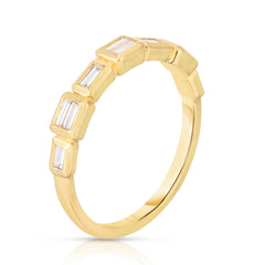 2-to-1 Baguette Diamond Ring, 14k yellow gold, 0.3 carats - URBAETIS Fine Jewelry
