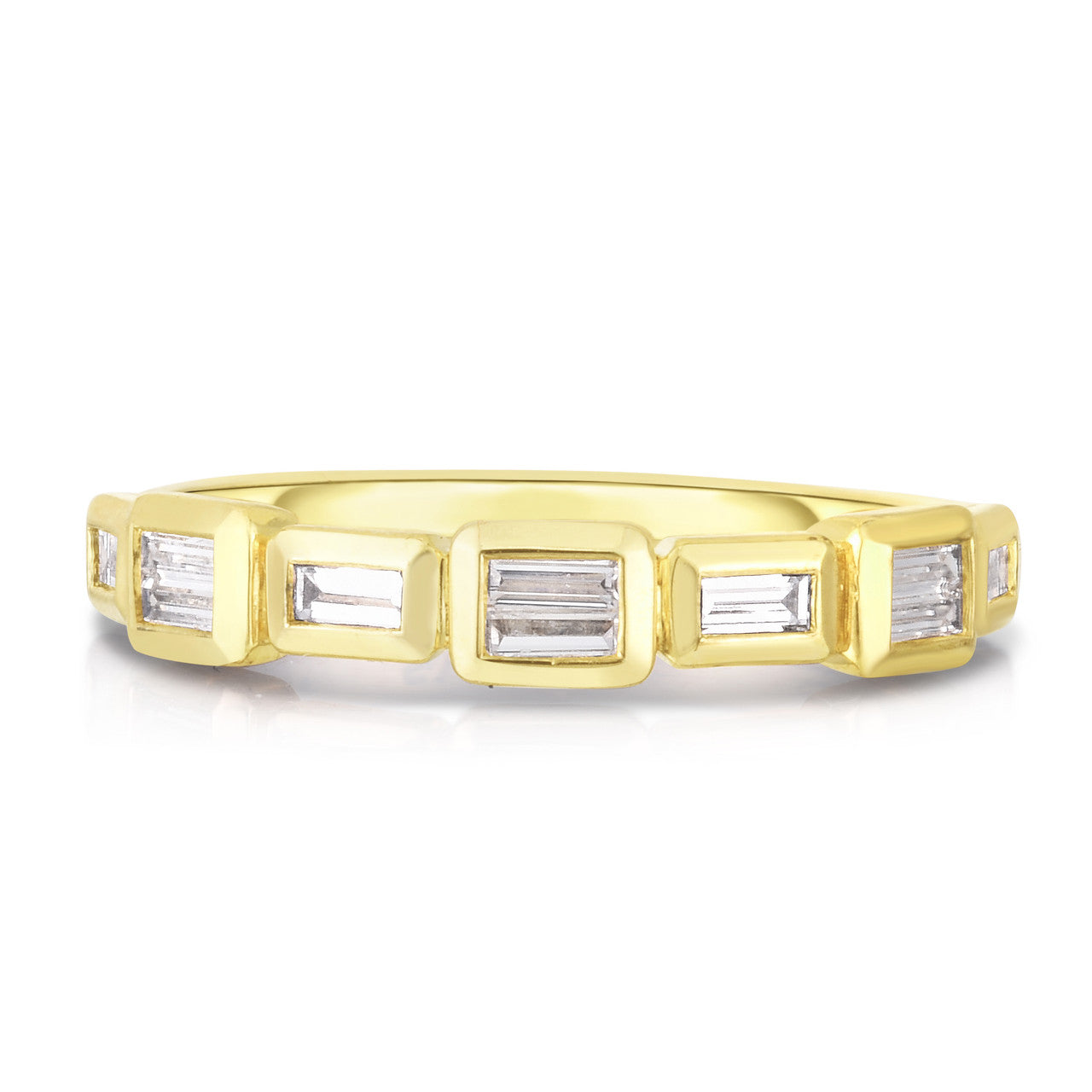 2-to-1 Baguette Diamond Ring, 14k yellow gold, 0.3 carats - URBAETIS Fine Jewelry