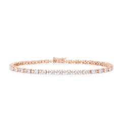 Every Other Round Diamond Tennis Bracelet, 14K Rose Gold- URBAETIS Fine Jewelry