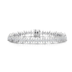 Marquise Illusion Diamond Tennis Bracelet, 14K White Gold- URBAETIS Fine Jewelry
