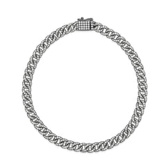 Petite Diamond Cuban Link Chain Bracelet