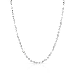Pear Illusion Tennis Necklace, 14K White Gold- URBAETIS Fine Jewelry