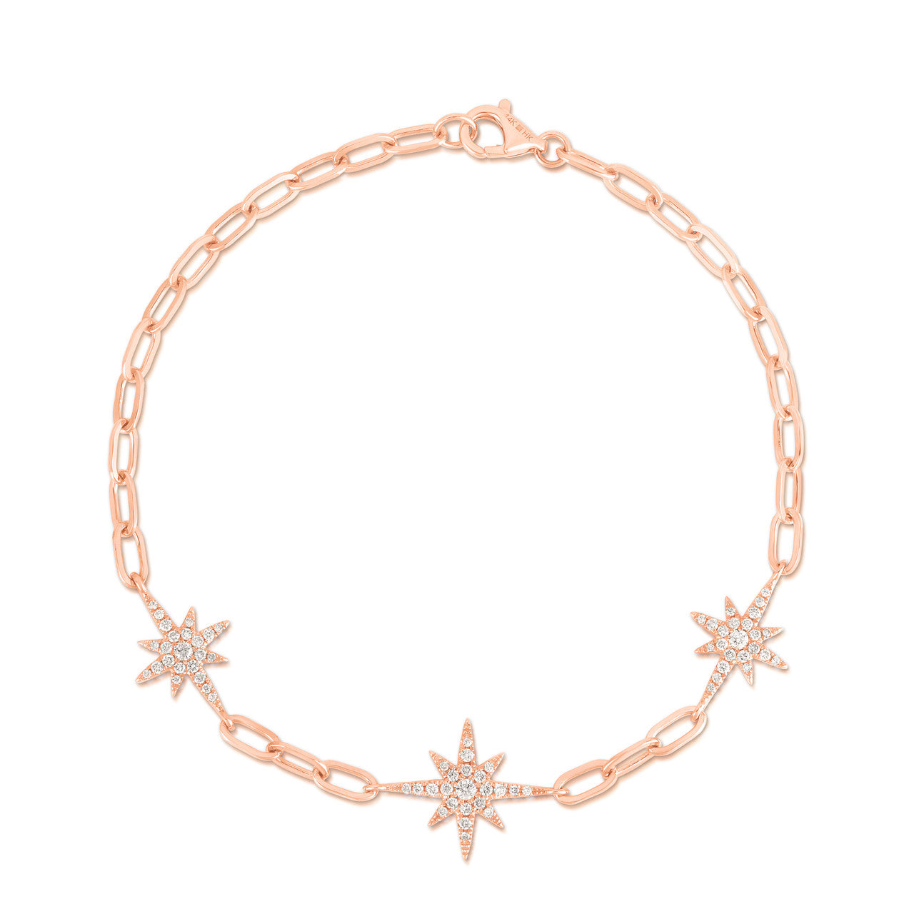 Diamond Starburst Bracelet, 14K Rose Gold- URBAETIS Fine Jewelry