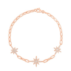 Diamond Starburst Bracelet, 14K Rose Gold- URBAETIS Fine Jewelry