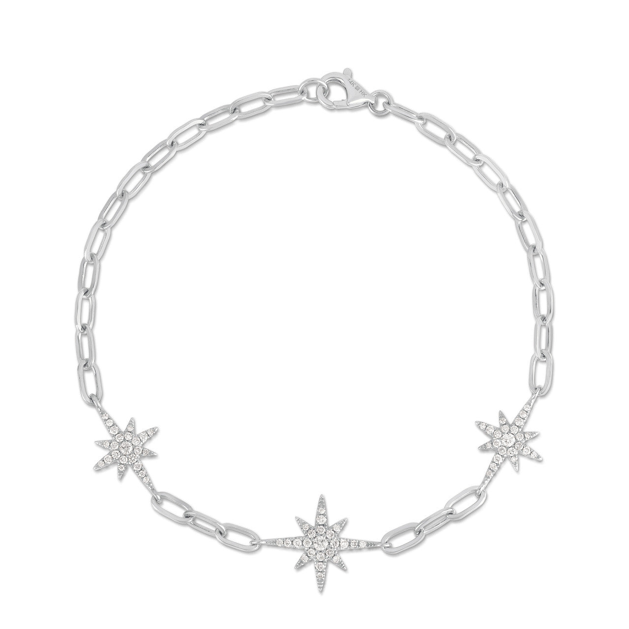Diamond Starburst Bracelet , 14K White Gold - URBAETIS Fine Jewelry