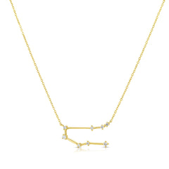 Gemini Diamond Constellation Zodiac Necklace, 14K Yellow Gold -URBAETIS Fine Jewelry