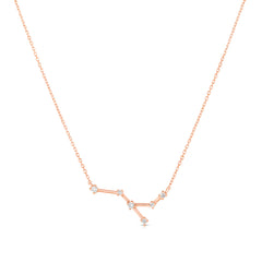 Cancer Diamond Constellation Zodiac Necklace, 14K Rose Gold- URBAETIS Fine Jewelry