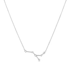 Cancer Diamond Constellation Zodiac Necklace, 14K White Gold- URBAETIS Fine Jewelry