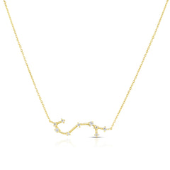 Scorpio Diamond Constellation Zodiac Necklace, 14k Yellow Gold - URBAETIS Fine Jewelry