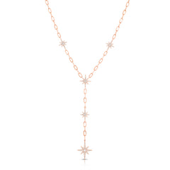 Diamond Starburst Lariat, 14K Rose Gold- URBAETIS Fine Jewelry