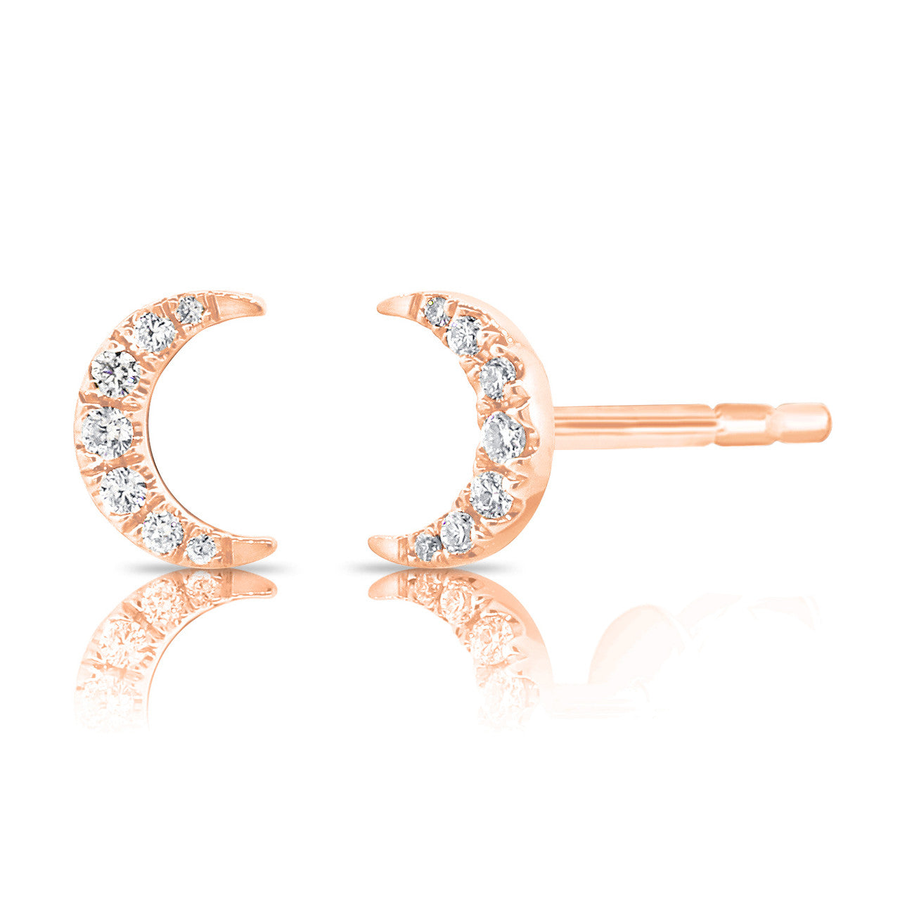 Diamond Mood Studs, 14K Rose Gold- URBAETIS Fine Jewelry
