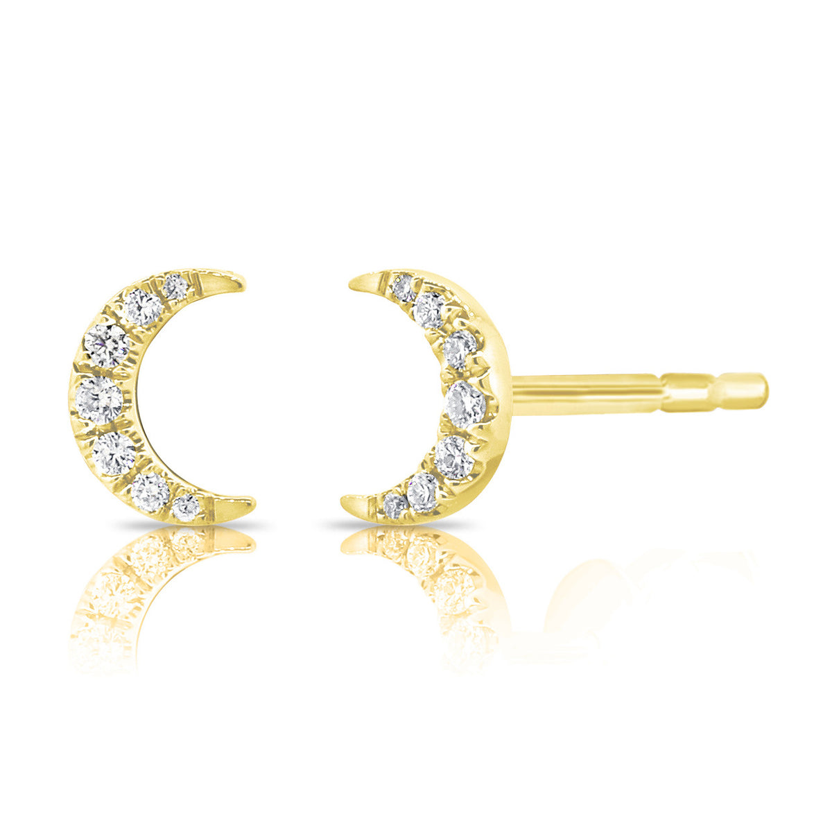 Diamond Mood Studs, 14K Yellow Gold- URBAETIS Fine Jewelry
