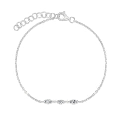 Marquise Illusion Diamond Bracelet, 14k white gold - URBAETIS Fine Jewelry