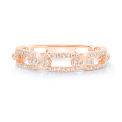 Delicate Diamond Long Link Ring