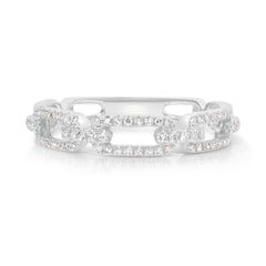 Delicate Diamond Long Link Ring