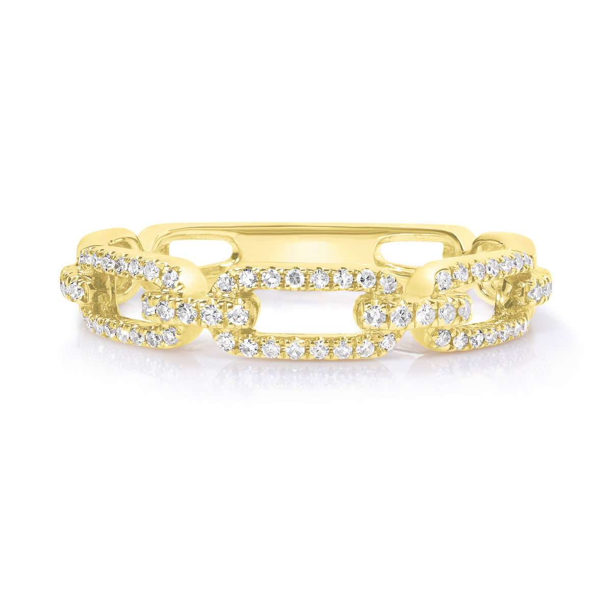 Delicate Diamond Long Link Ring