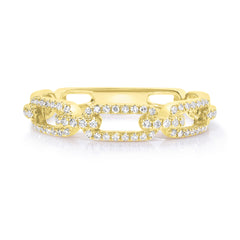 Delicate Diamond Long Link Ring