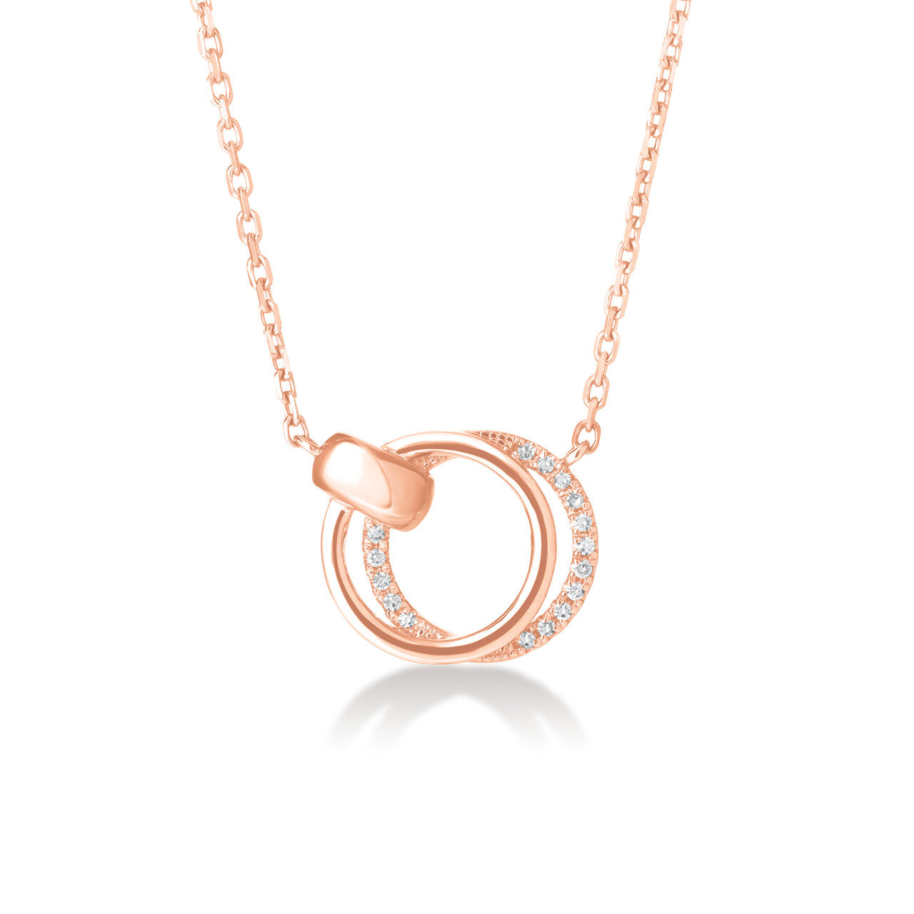 Petite Door Knocker Necklace, 14k rose gold - URBAETIS Fine Jewelry