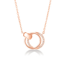 Petite Door Knocker Necklace, 14k rose gold - URBAETIS Fine Jewelry