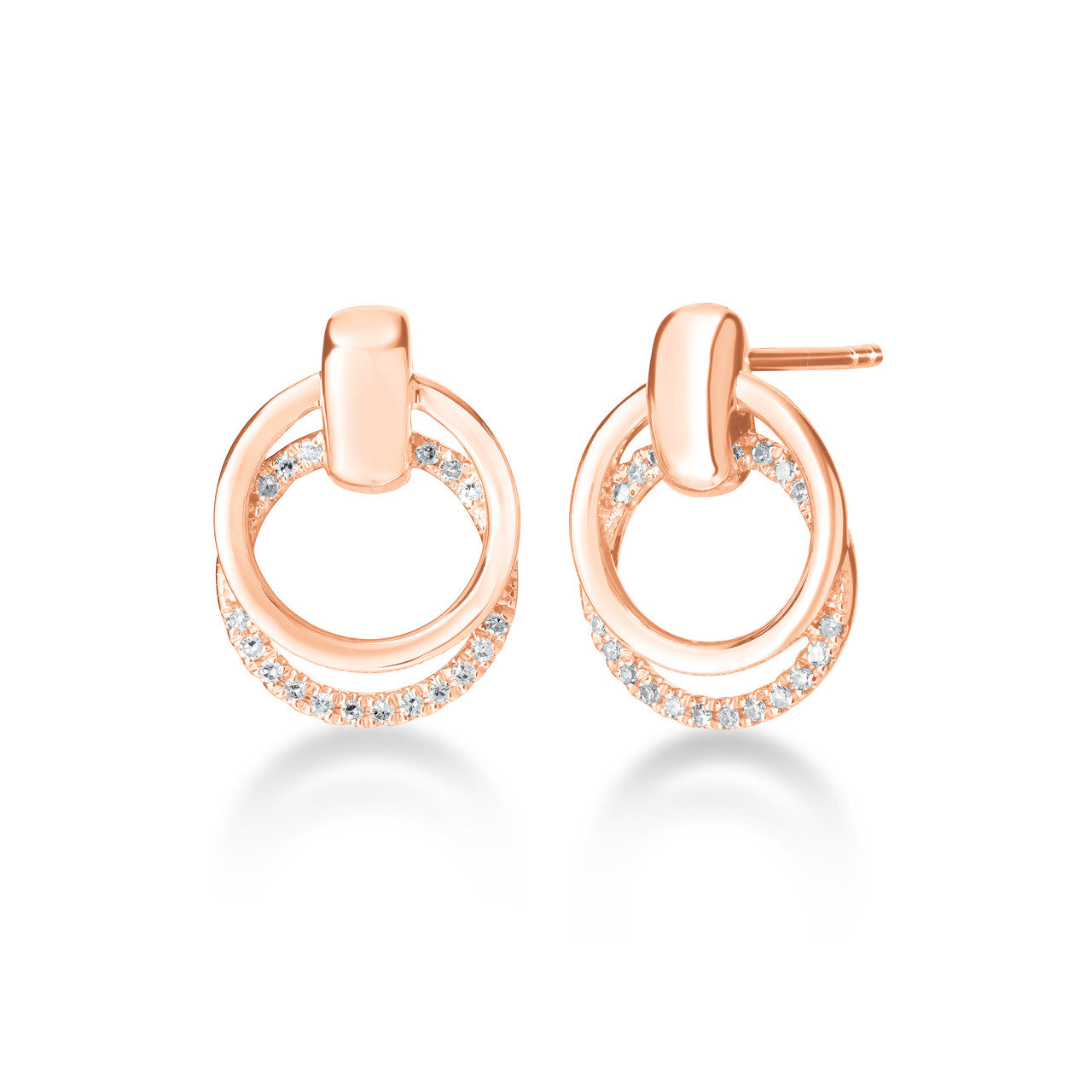 Petite Door Knocker Earrings, 14k rose gold - URBAETIS Fine Jewelry