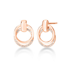 Petite Door Knocker Earrings, 14k rose gold - URBAETIS Fine Jewelry