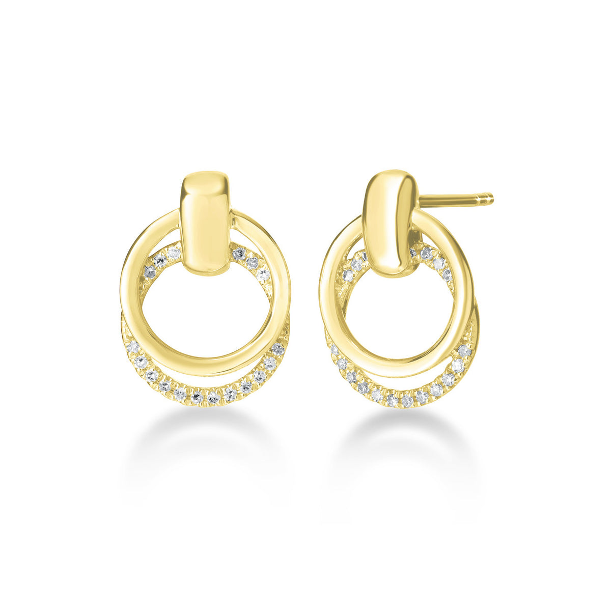 Petite Door Knocker Earrings, 14k yellow gold - URBAETIS Fine Jewelry