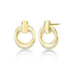 Petite Door Knocker Earrings, 14k yellow gold - URBAETIS Fine Jewelry