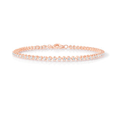 Petite Diamond Tennis Bracelet, 14k rose gold - URBAETIS Fine Jewelry