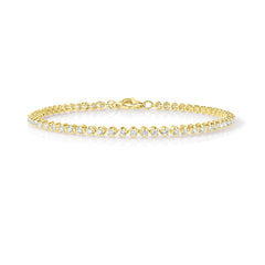 Petite Diamond Tennis Bracelet, 14k yellow gold - URBAETIS Fine Jewelry