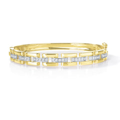 Deco Link Diamond Bangle
