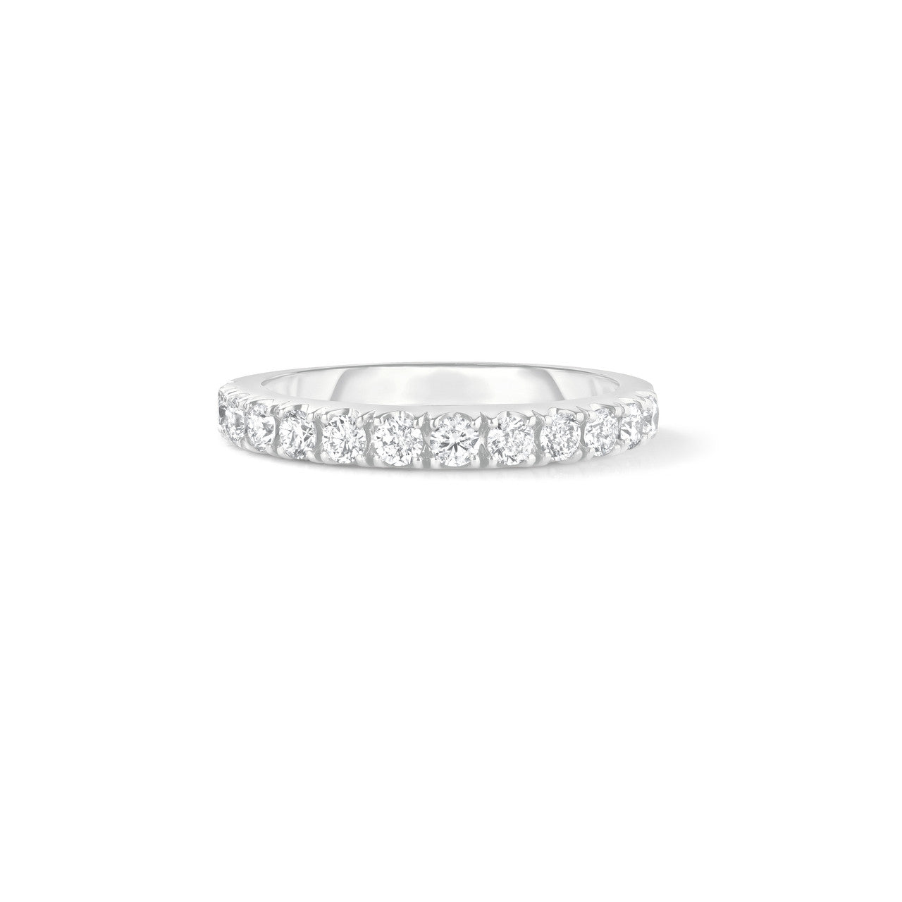 2.5mm Diamond Band, 14k white gold - URBAETIS Fine Jewelry