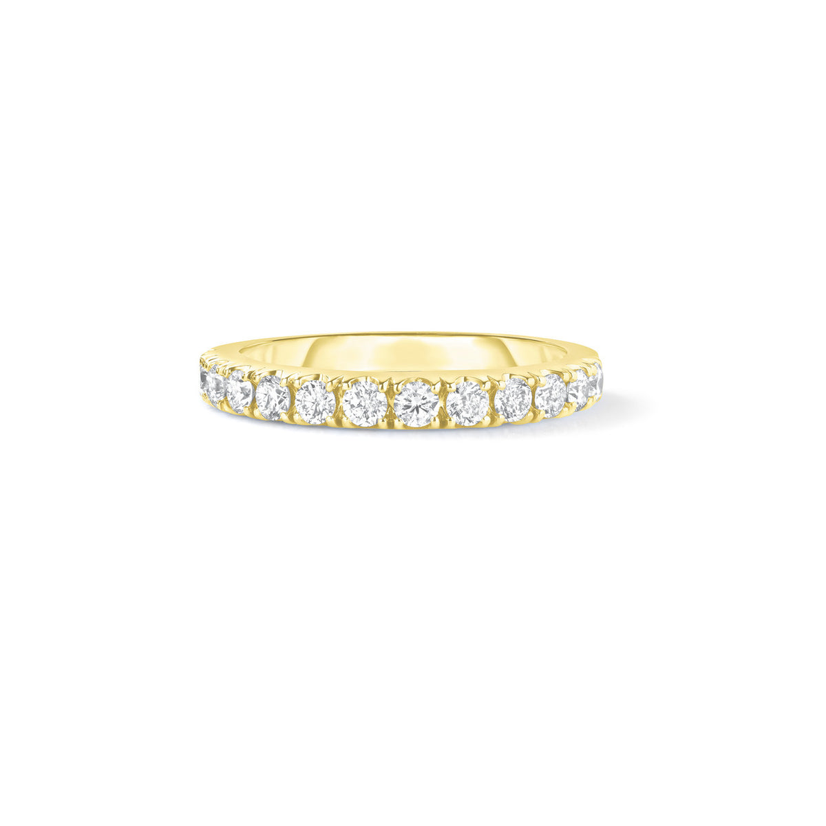 2.5mm Diamond Band, 14k yellow gold - URBAETIS Fine Jewelry